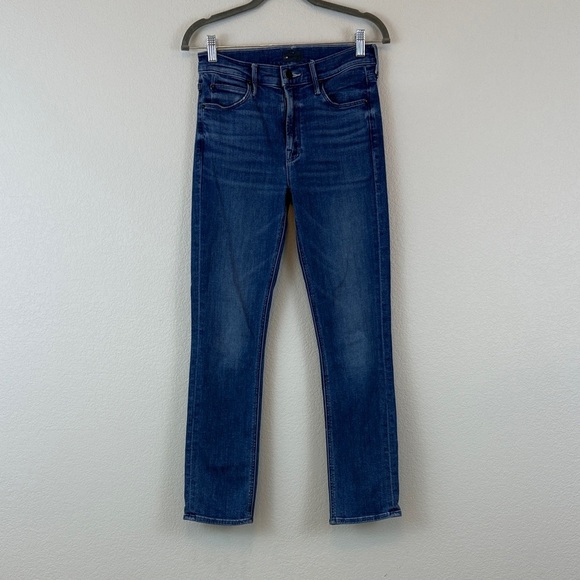Mother The Mid Rise Dazzler Ankle Trendy Blue Denim Jeans Size 25